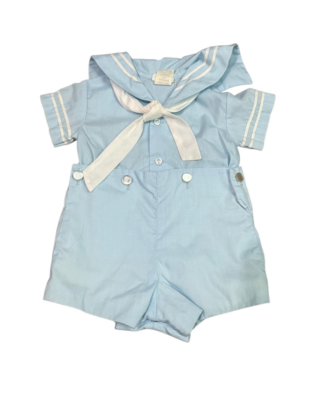 Vintage Classic Baby Blue Sailor Suit with White Tie Homecoming